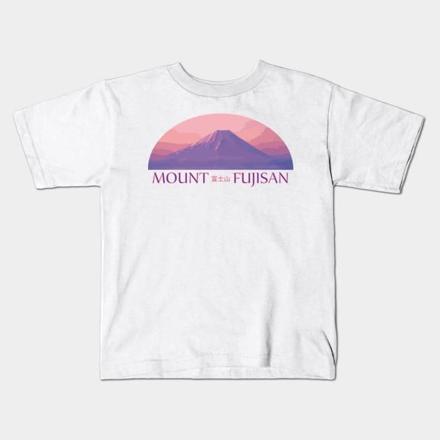 Fujisan Kids T-Shirt by chrisbizkit